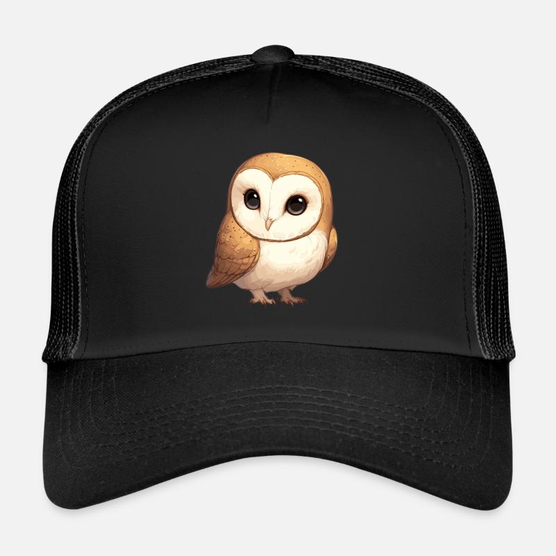 Barn Owl Schleiereulen Schleiereule - Trucker Cap - Schwarz/Schwarz