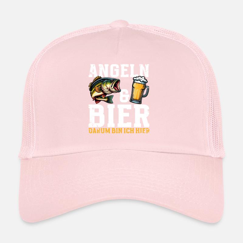 Pêche et bière Plaisir de la pêche Hobby Casquette trucker 