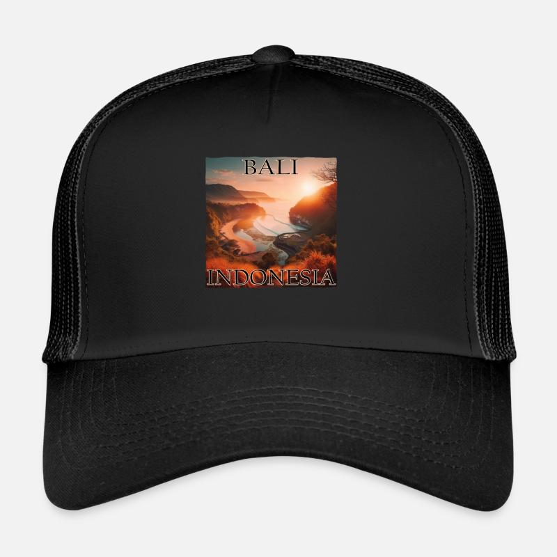 Bali Plage Indonésie Lever de soleil Tropical Casquette trucker 