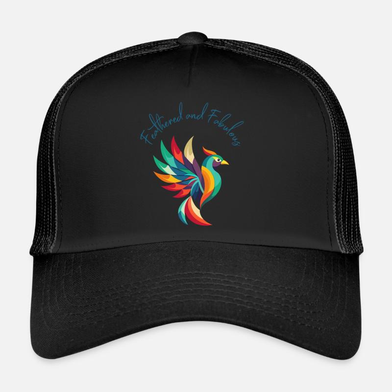 Feathered and Fabulous - Trucker Cap - black/black