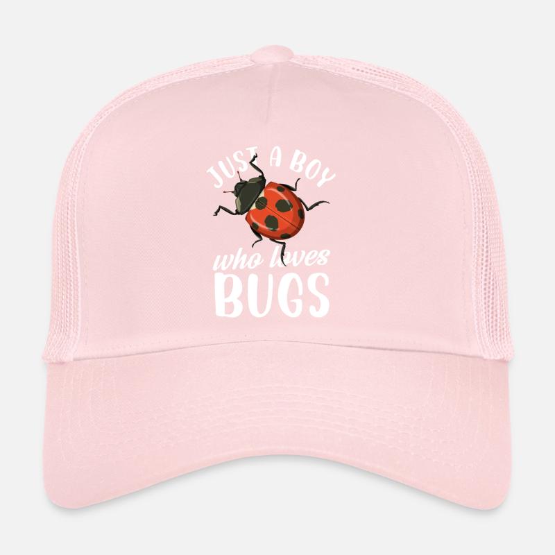 just a boy who loves bugs Design for a bugs fan Trucker Cap