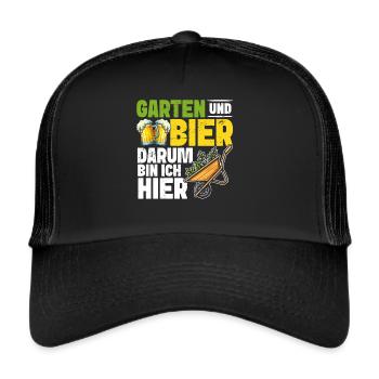 Beer Garden Gardening Allotment Gardener Gardener - Trucker Cap - black/black - Front