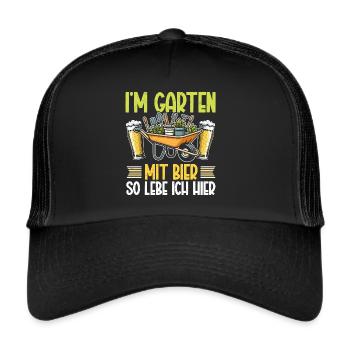 Beer Garden Gardening Allotment Gardener Gardener - Trucker Cap - black/black - Front