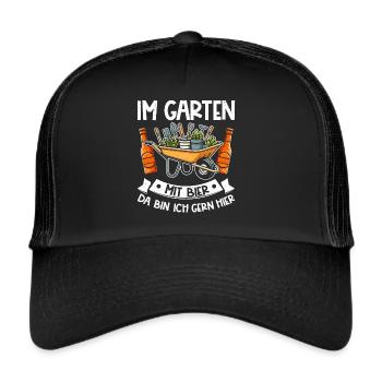 Beer Garden Gardening Allotment Gardener Gardener - Trucker Cap - black/black - Front