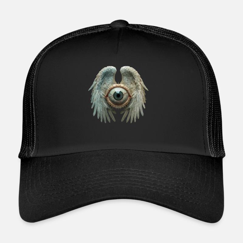 Esthétique étrange Ailes de globe oculaire humain Casquette trucker 