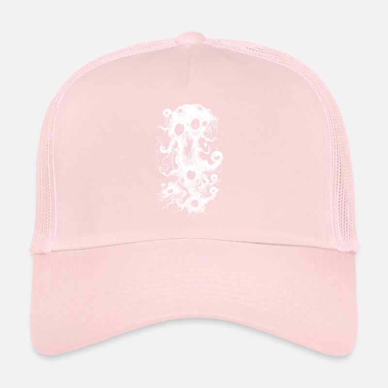 Esthétique Weirdcore Brindilles Blanches Globes Oculaires Dreamcore Casquette trucker 