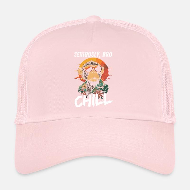 Sérieusement Bro Chill Monkey Meme Coucher de soleil Casquette trucker 