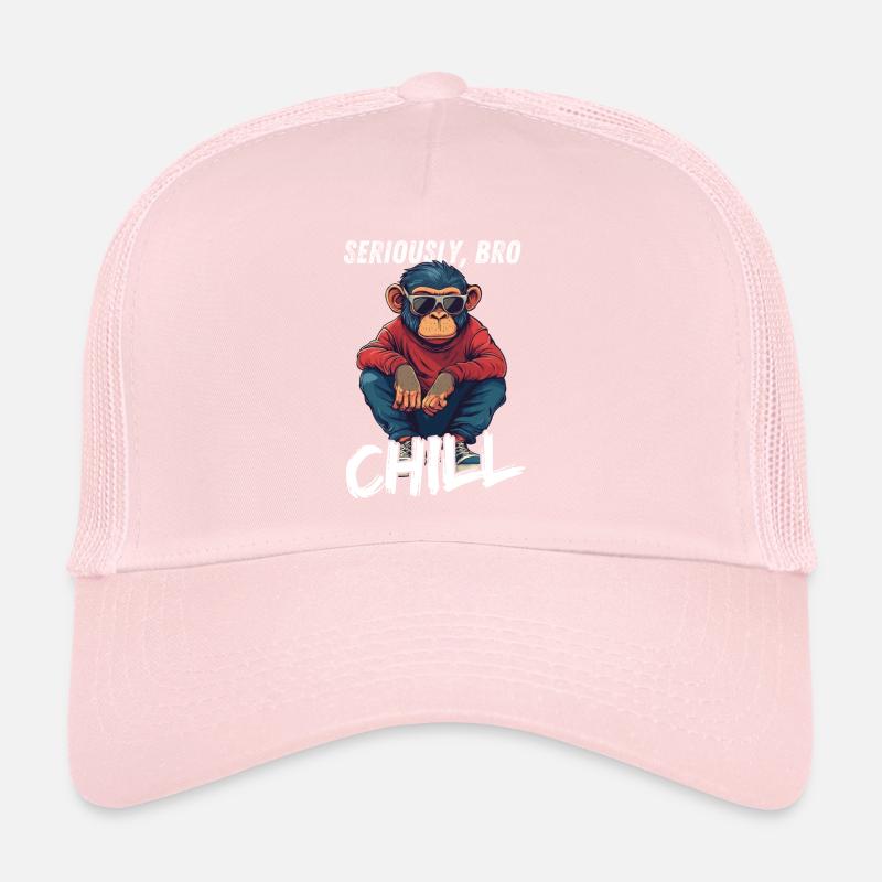 Sérieusement Bro Chill Monkey Meme Gambler Casquette trucker 