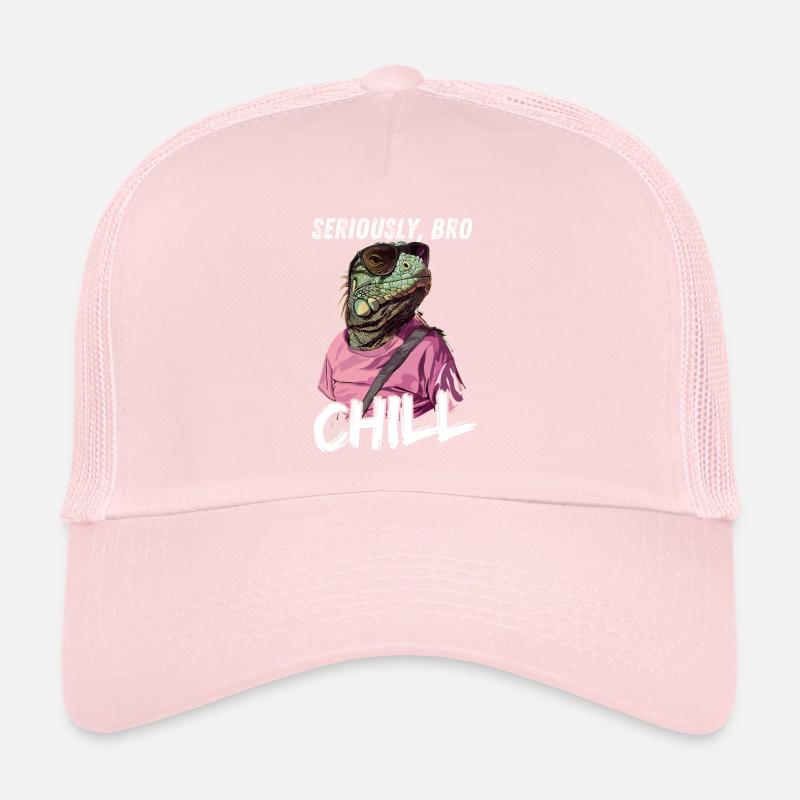 Seriously Bro Chill Eidechse Meme Design Trucker Cap