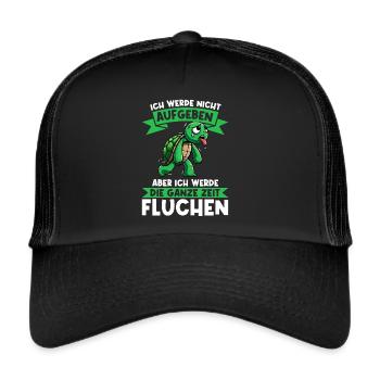 Ich Werde Nicht Aufgeben Schildkröte Läufer - Trucker Cap - Schwarz/Schwarz - Vorne