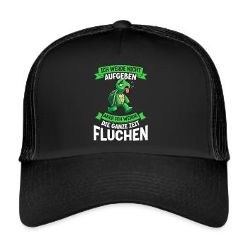 Ich Werde Nicht Aufgeben Schildkröte Läufer - Trucker Cap - Schwarz/Schwarz - Vorne