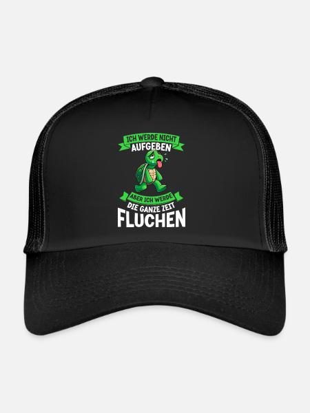 Ich Werde Nicht Aufgeben Schildkröte Läufer - Trucker Cap - Schwarz/Schwarz