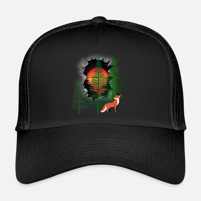 mystisch Wald Fuchs Füchse Märchen Kinder Kind Trucker Cap