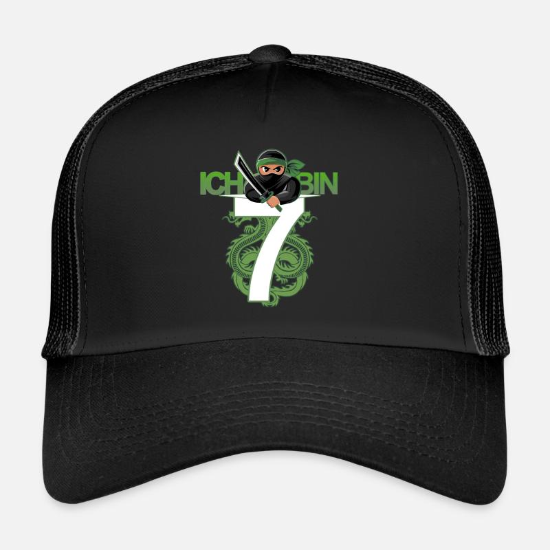 7. Geburtstag Ninja Kostüm 7 Jahre alt Junge Trucker Cap