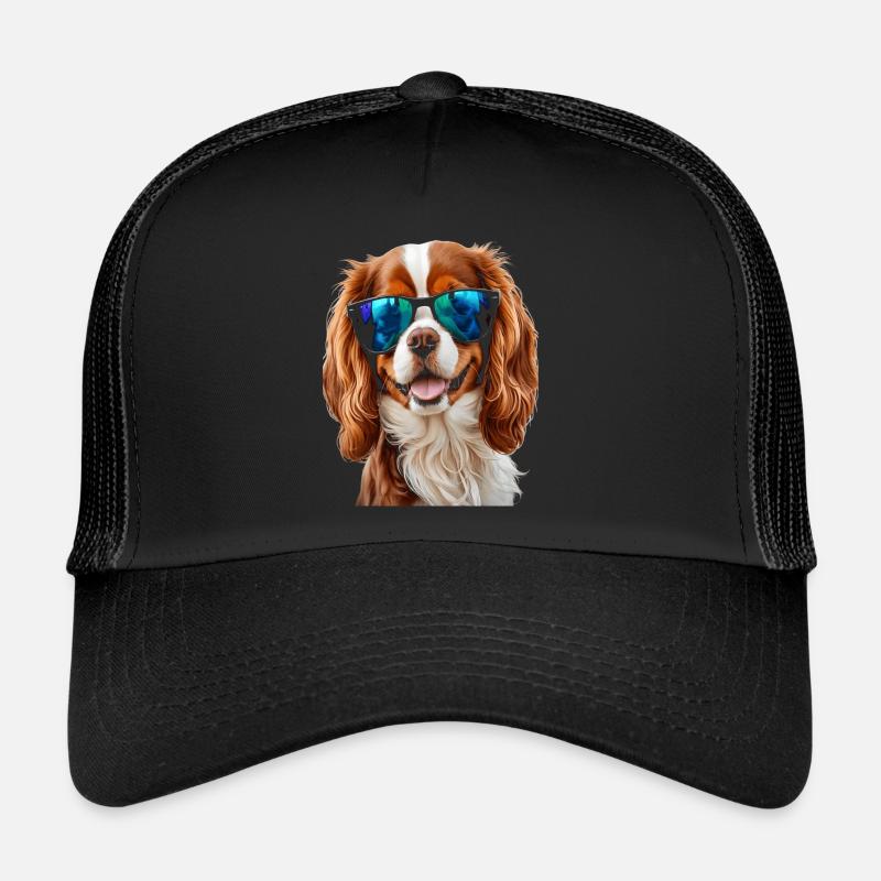 Cavalier King Charles Spaniel Lunettes de soleil Chien Casquette trucker 