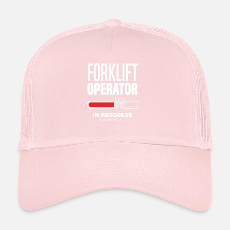 Gabelstaplerfahrer Fortschritt Bitte Warten Trucker Cap