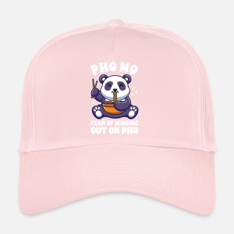 Lustige Pho Süßer Panda Eating Pho Trucker Cap