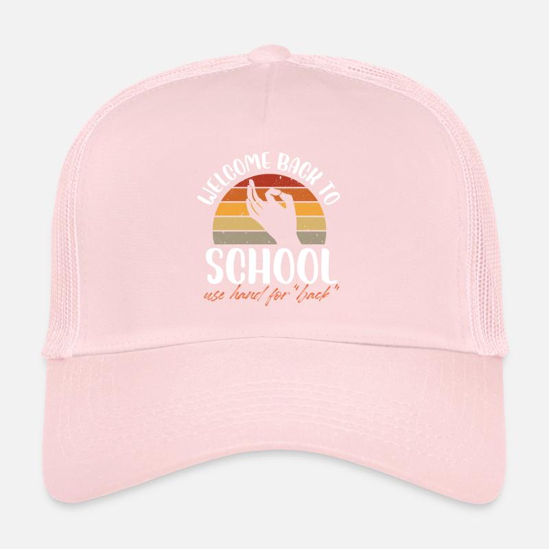 welcome back to school hand for back Design Trucker Cap