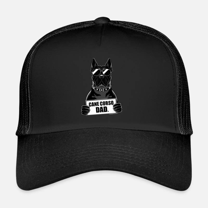 Cane Corso Dad für einen Cane Corso Hundehalter - Trucker Cap - Schwarz/Schwarz