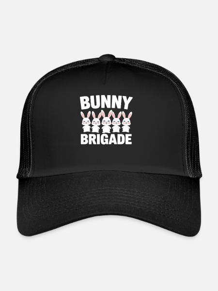 Bunnies Groups Design Bunnies Brigade - Casquette trucker  - noir/noir - Devant