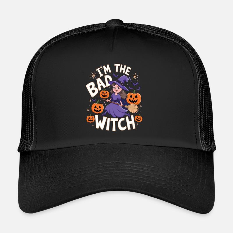 Halloween Witch I'm The Bad Witch Trucker Cap