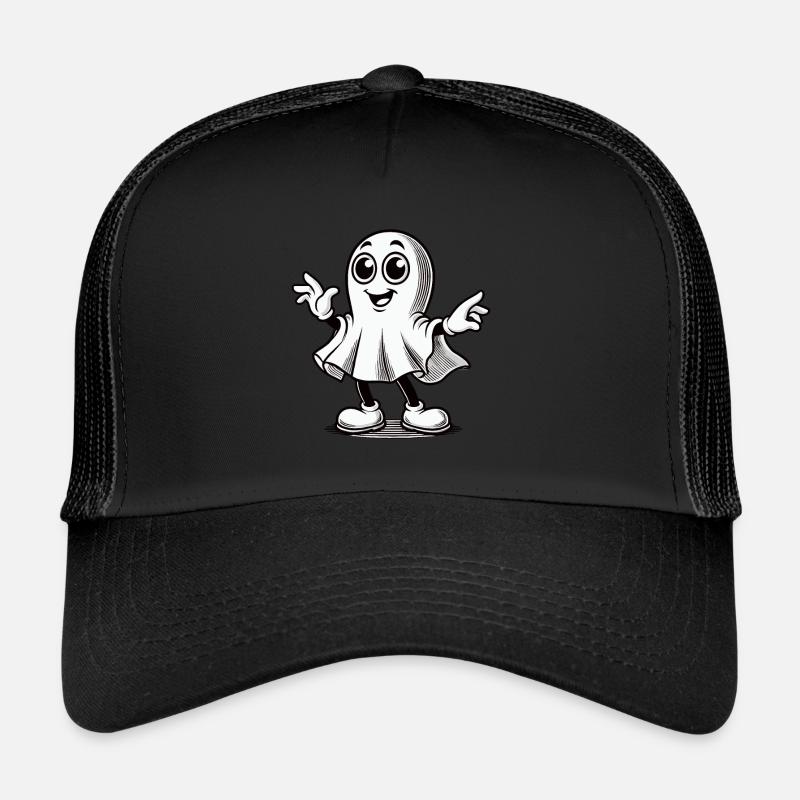 Funny Retro Ghost Cute Ghosts Design Trucker Cap