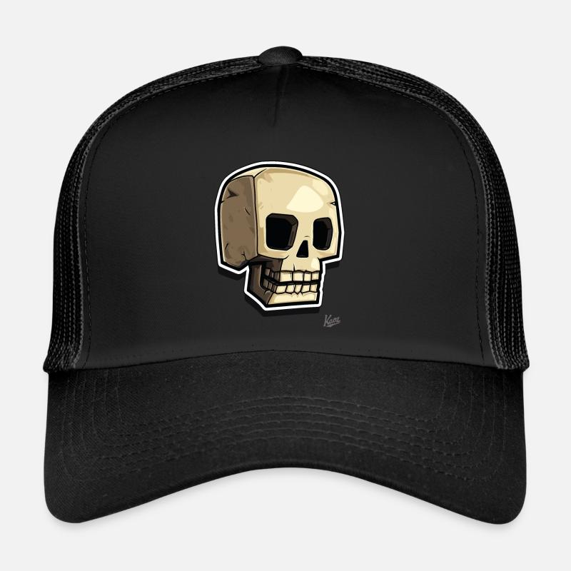 Funny Pixel Skull: Skull with Charm Trucker Cap