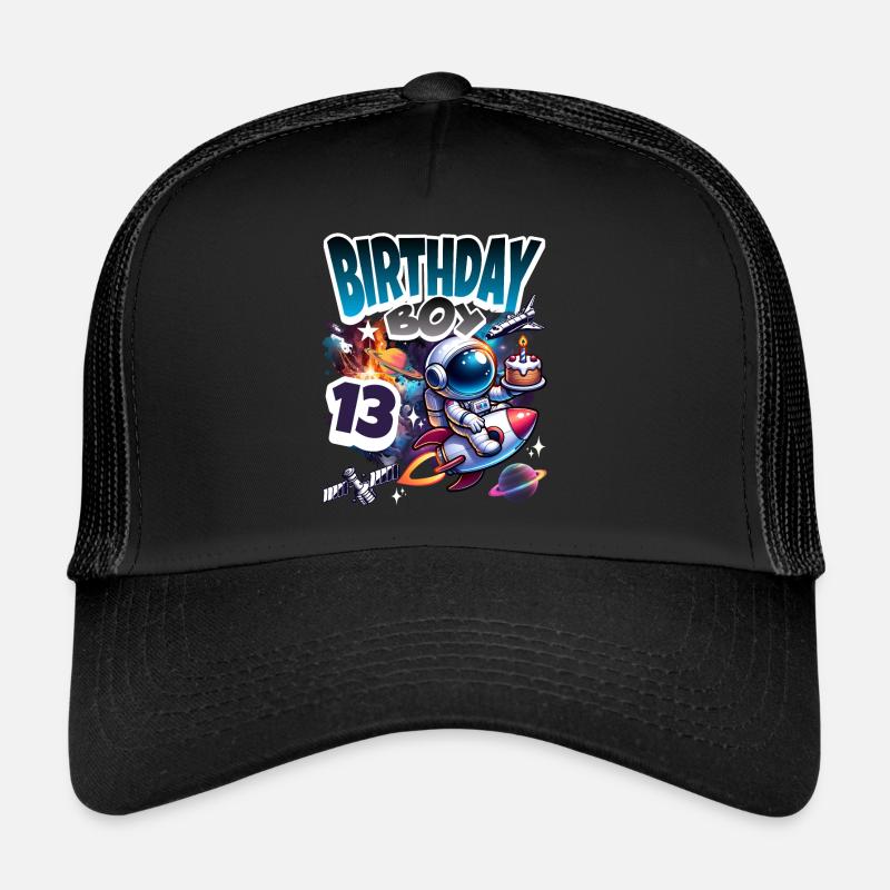 13e anniversaire de l’astronaute Espace Casquette trucker 