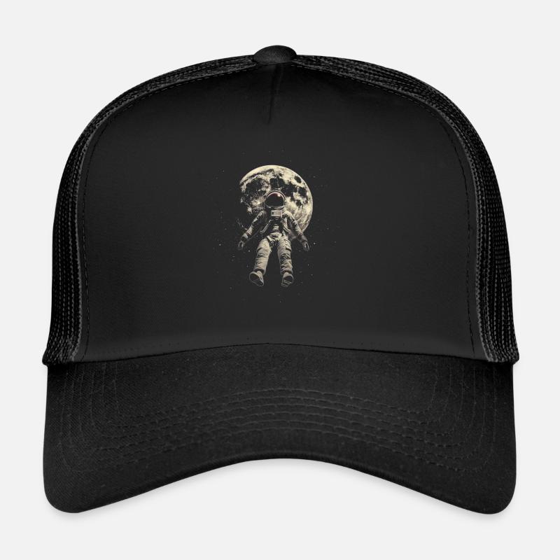Astronaute Lune flottante de l’espace Casquette trucker 