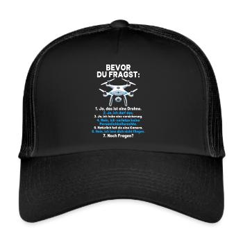 Drone Pilot Quadcopter Flying Quadcopter - Trucker Cap - black/black - Front