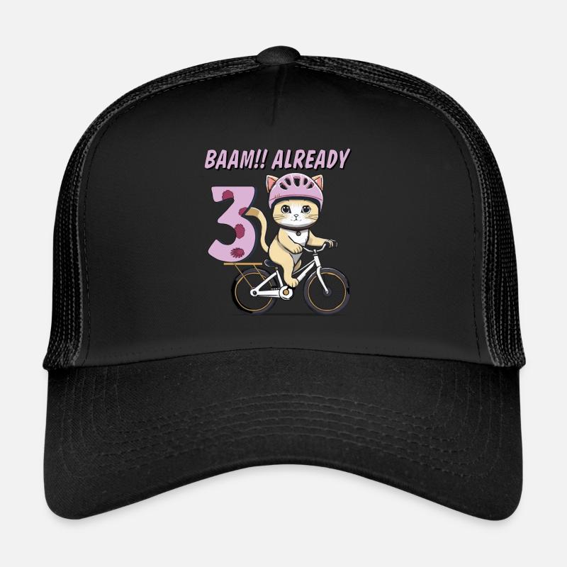 VÉLO CHAT BAAM !! DÉJÀ TROIS Casquette trucker 