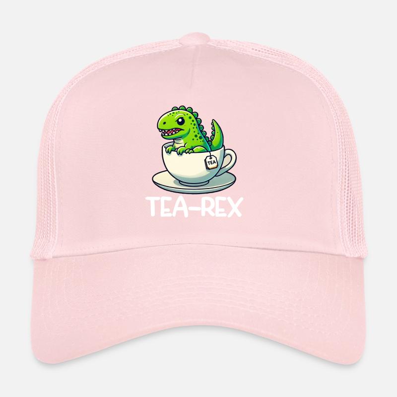 Tea Rex Dinosaur Lover T-Rex Tasse à thé Casquette trucker 