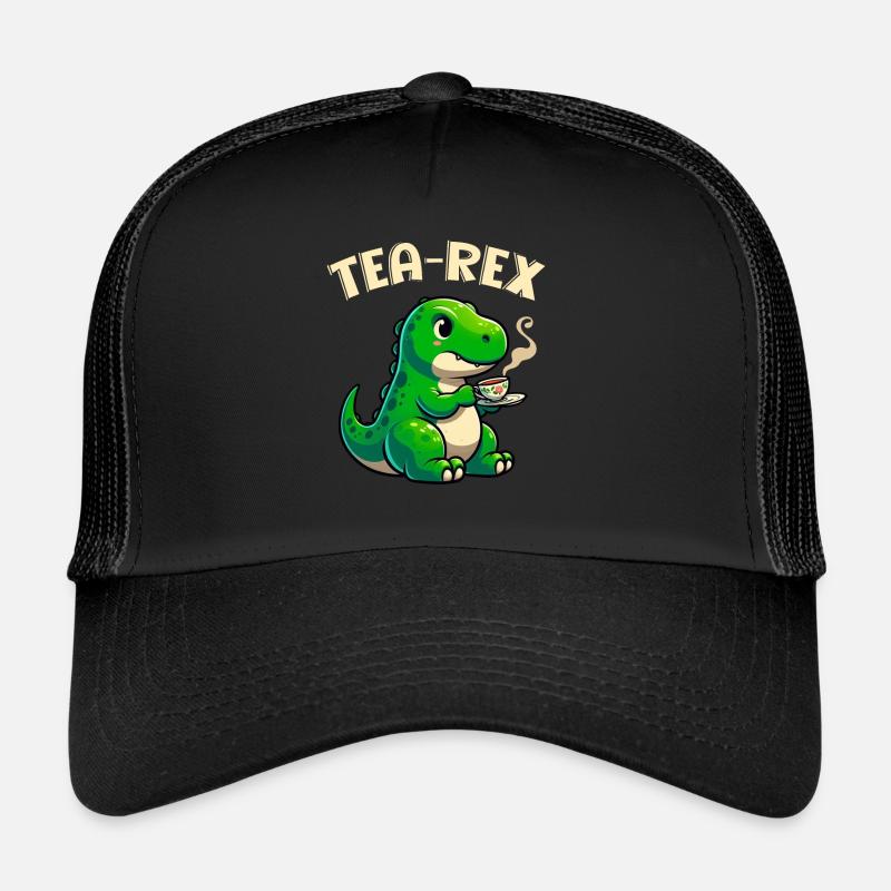 Tea Rex Dinosaur Lover T-Rex Tasse à thé Casquette trucker 