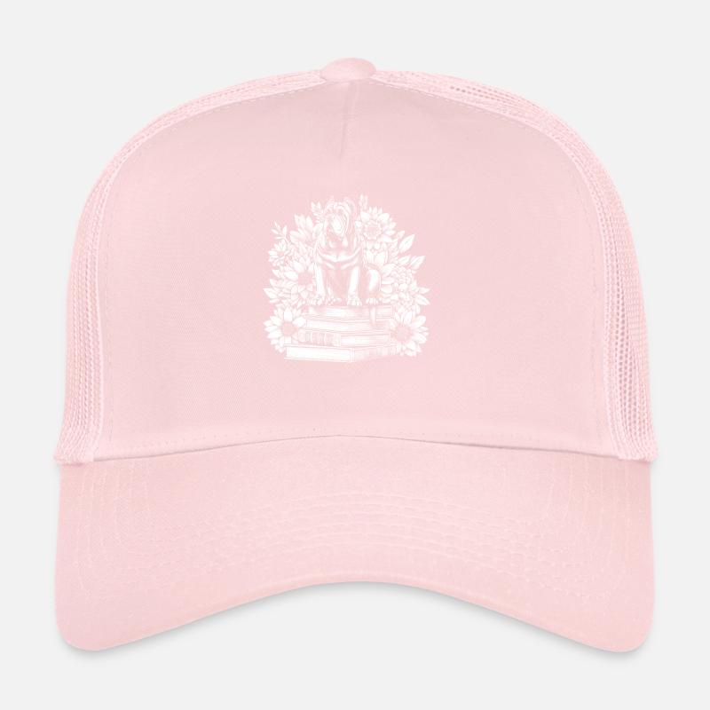 Cane Corso Flower Book Reader Floral Cottagecore Casquette trucker 