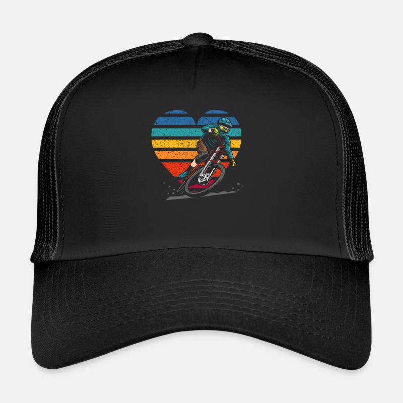 VTT Retro Heart Biker Casquette trucker 