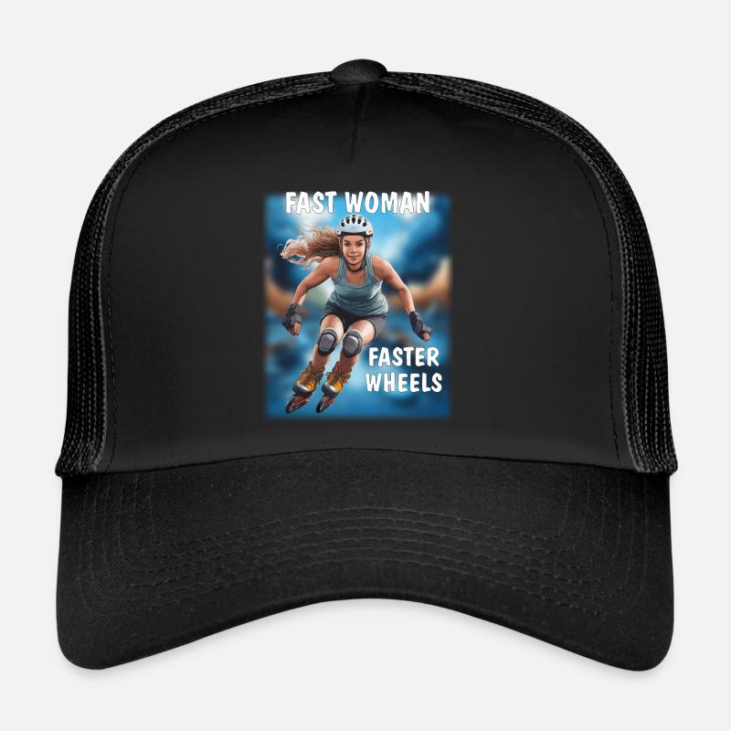 FEMME RAPIDE, ROUES PLUS RAPIDES Casquette trucker 