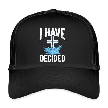 Taufe Getaufte Christliche Jesusgott -Bibel - Trucker Cap - Schwarz/Schwarz - Vorne