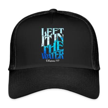 Taufe Getaufte Christliche Jesusgott -Bibel - Trucker Cap - Schwarz/Schwarz - Vorne