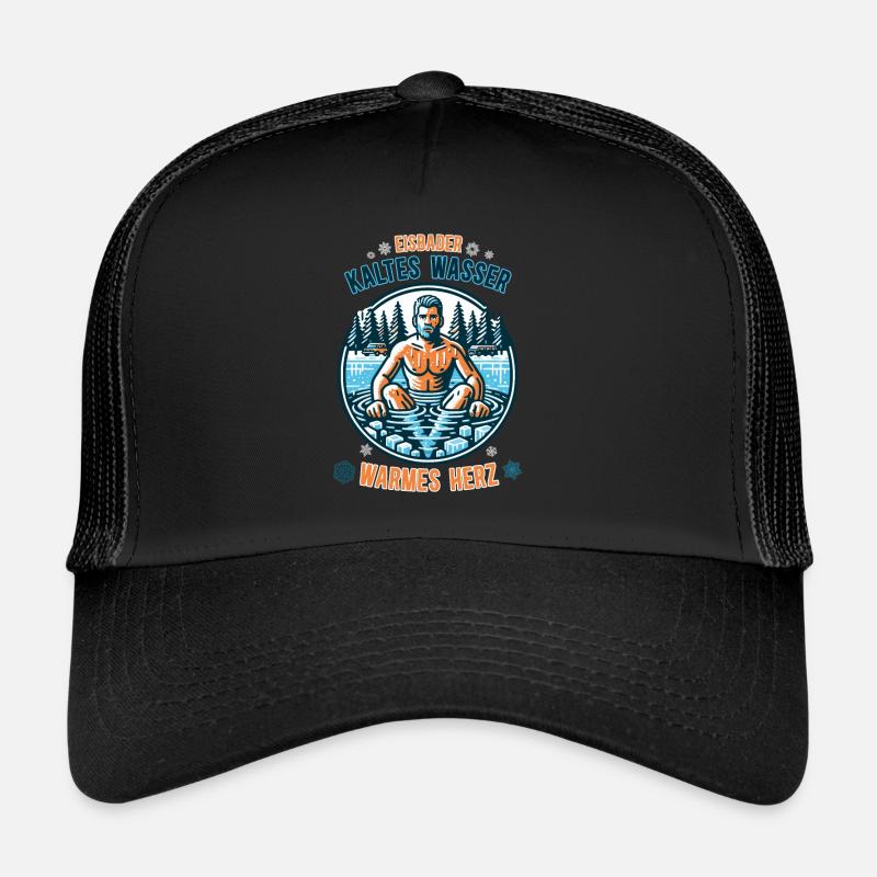 Der Eisbader – Kaltes Wasser aber ein Warmes Herz Trucker Cap