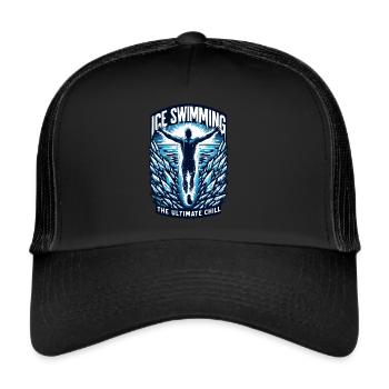 bathing - baths design for swimming in winter - Trucker Cap - black/black - Front