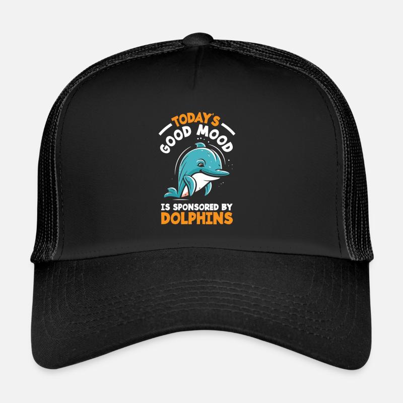 Heutige Gute Laune Gesponsert Von Delfinen Trucker Cap