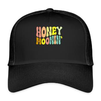 Flitterwochen Ehemann Ehefrau Paare Urlaubs - Trucker Cap - Schwarz/Schwarz - Vorne