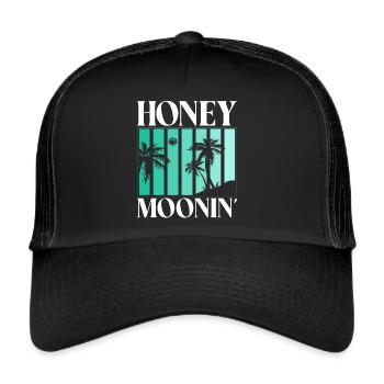 Flitterwochen Ehemann Ehefrau Paare Urlaubs - Trucker Cap - Schwarz/Schwarz - Vorne