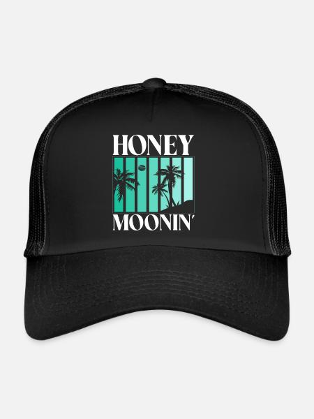 Flitterwochen Ehemann Ehefrau Paare Urlaubs - Trucker Cap - Schwarz/Schwarz - Vorne