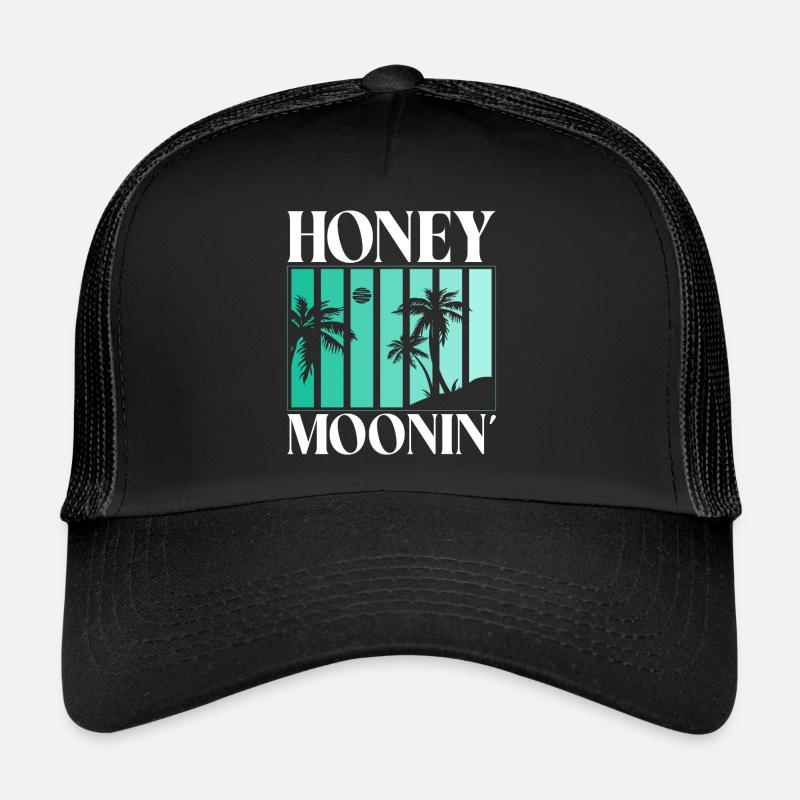 Flitterwochen Ehemann Ehefrau Paare Urlaubs Trucker Cap