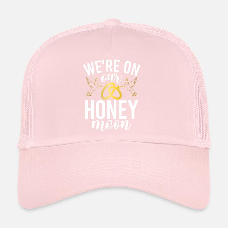 Flitterwochen Ehemann Ehefrau Paare Urlaubs Trucker Cap