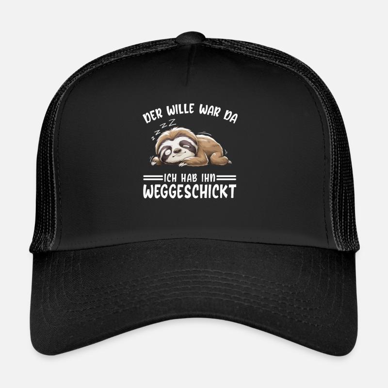 Sloth Tshirt Funny Funny Humor Sarcasm Trucker Cap