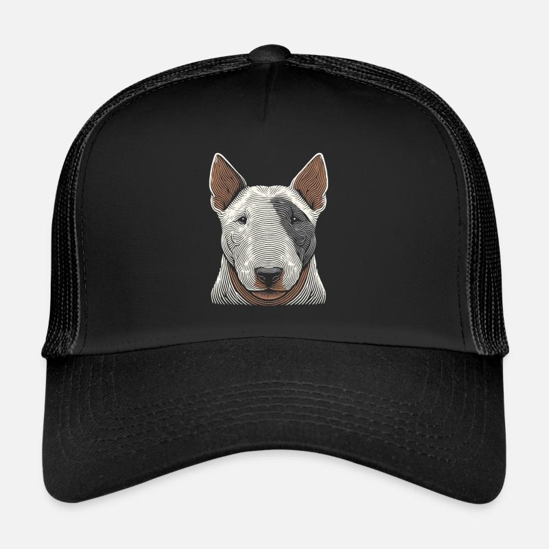 Bull Terrier Fingerprint - Trucker Cap - black/black