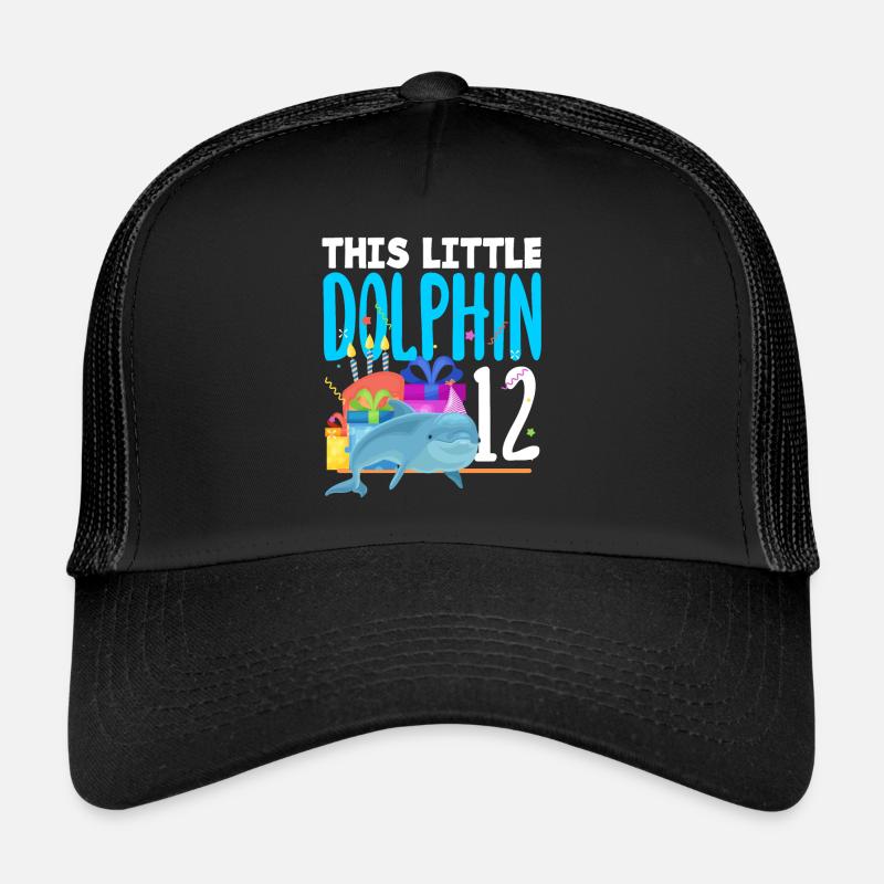 This little dolphin is 12 12th birthday Trucker Cap