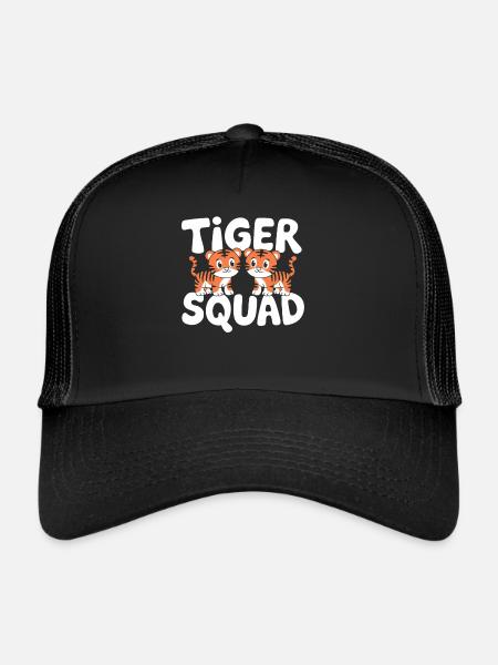 Tiger Group Design Tiger Squad - Casquette trucker  - noir/noir - Devant